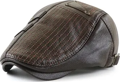 Zdjęcie produktu dla Stylowy Beret Męski Ignacio - Ciemnobrązowy na Chłodne Miesiące KP26112