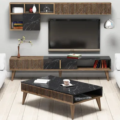 Produktbild von Ollomont - Wohnzimmerset, Nussbaum, Modular