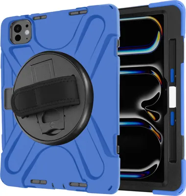 Produktbild von Avizar, Schutzhülle für iPad Pro 11 2024 / M5 2025 mit Griffhalter und Trageriemen, Blau