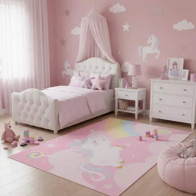 Obrázek produktu pro Koberec Tapiso JOY s krátkým vlasem neklouzavý moderní hrací koberec do dětského pokoje 200 x 300 cm