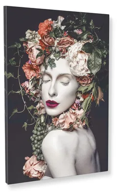 Zdjęcie produktu dla STYLER Obraz na płótnie 85x113 cm Baroque klasyczny elegancki motyw nowoczesna dekoracja ścienna do salonu sypialni biura Canvas Silver