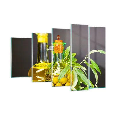 Produktbild von Bilder auf glas - Flasche Glas Olive Öl - 150x100cm - Glasbilder - Wandbilder - Kunstdruck - zum Aufhängen bereit - Wanddekoration aus Glas - Glas Bilder - Wandbild auf Glas - GEG150x100-2168