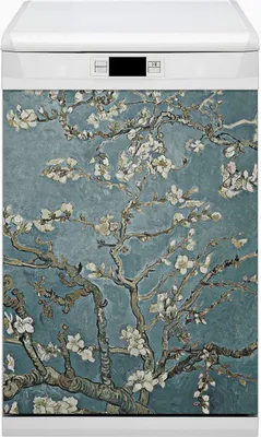 Produktbild von Dekorative Magnetmatte Küche Geschirrspüle 45x80 cm  Magnet für Spülmaschine  - Blumenkirsche