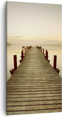 Produktbild von Bild auf Leinwand - Leinwandbild - Brücke See - 55x100cm - Wand Bild - Wanddeko - Wandbilder - Leinwanddruck - Bilder - Kunstdruck - Wanddekoration - Leinwand bilder - Wandkunst - PA55x100-3625