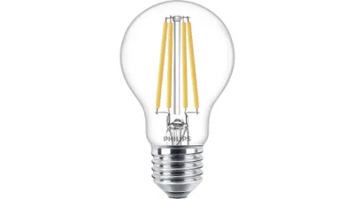 A clear studio shot of a single LED light bulb against a white background.