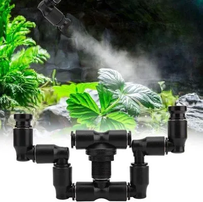 Productafbeelding van Reptielen-nevelsysteem, 360° verstelbaar, geschikt voor terrariumplanten, baden en aansluitingen.