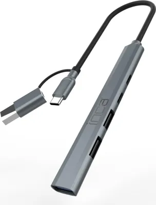 Produktbild von INCA Adapter IUTP-06TX USB C/A USB 3.0/2.0 + Typ-C, 100W