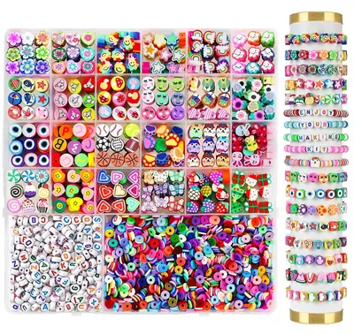 Image de 2300 perles pour bracelets, kits de fabrication de bijoux, articles de décoration