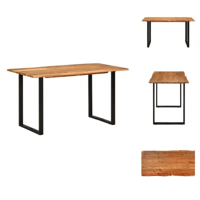 Zdjęcie produktu dla vidaXL Stół do jadalni 140×70×76 cm lite drewno akacjowe - Stoły do jadalni