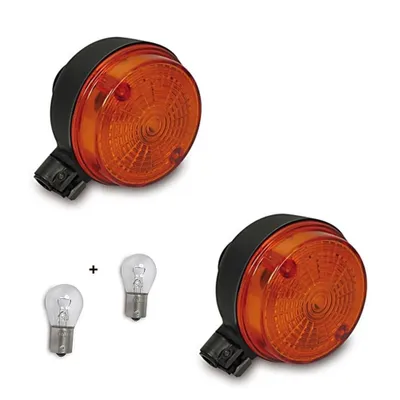 Produktbild von 4-teiliges Set: 2x 12V Blinker Hinten mit E-Zeichen + 2x 21W Lampen für Simson S50 S51