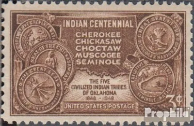 Produktbild von Briefmarken USA 1948 Mi 585 (kompl.Ausg.) postfrisch Umsiedlung Indianderstämme