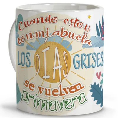 Mok mit Spruch für Oma, Keramikbecher, 330 ml