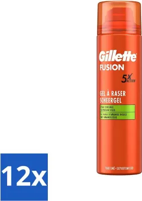 Produktbild von Gillette Rasiergel Fusion 5 Sensitive 200 ml - Vorteilspack - 12 Stücke