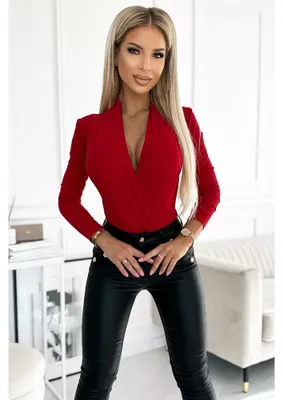 Imagen del producto de Numoco. Body para mujer, modelo Guigau, color rojo, talla S