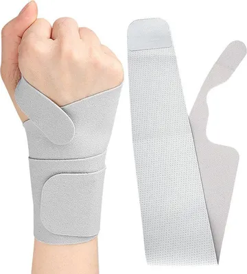 Produktbild von INF Daumen Kompression Handgelenkstütze - Verstellbare Daumenbandage zur Schmerzlinderung Grau