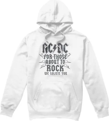 Obrázek produktu pro AC/DC - Pánská mikina s kapucí "Salute" TV7312 (L) (Bílá)