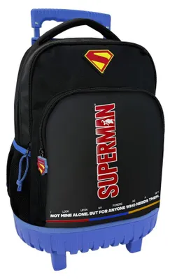Produktbild von Superman Schulrucksack Trolley Kinder Rucksack mit 3 Fächern