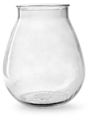 Produktbild von Jodeco Blumenvase Tropfenform - klar/transparentes Glas - 28 x 24 cm
