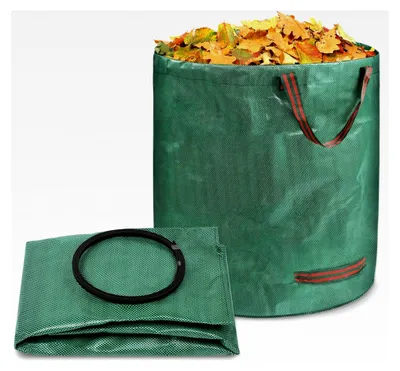 Produktbild von Faltbare Gartenabfallsäcke 272L Robust 150g/m² PP Grünschnittsäcke Tragbare Laubsäcke mit Griffen Stabiler Grassack für Gartenabfälle (2 Stück)