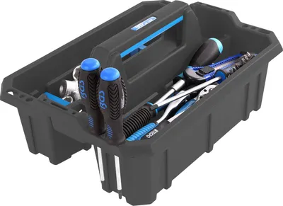 Image de BGS 70220 Coffret à outils Boîte à outils vide Boîte de transport d'outils en plastique