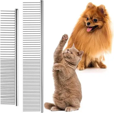 Immagine prodotto di Set di pettini in acciaio inossidabile per cani e gatti