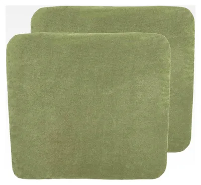 Produktbild von Wickelauflagenbezug Frottee - 2er Set - 85x75cm - Spannbetttuch für Wickelunterlagen - 100% Baumwolle - - weich und hautfreundlich - waschmaschinenfest - Olive Grün