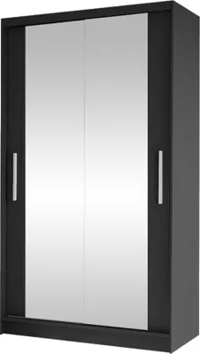 Produktbild von MIRJAN24 Schiebetürenschrank Costa VII, Kleiderschrank, Stilvoll Schlafzimmer Garderobenschrank (Farbe: Schwarz)