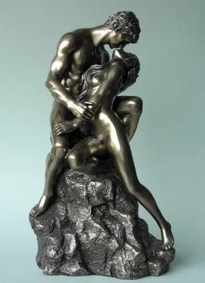 Skulptur „De Liefhebbers“ – Harz, Kaltbronze, 27 cm