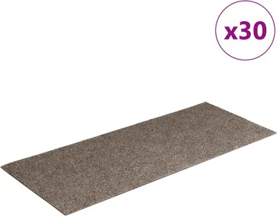 Zdjęcie produktu dla vidaXL Maty pod stopnie samoprzylepne 30 szt. 60x25 cm beżowe prostokątne