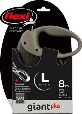 Image de Laisse à enrouleur giant plus l/8m noir - Flexi