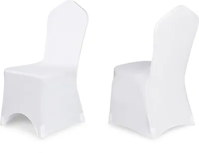 Produktbild von TexDeko Stretch Stuhlhussen Modell Porto Weiß