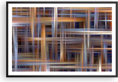 Produktbild von Gerahmtes Poster - Schwarzer Rahmen - Abstraktion modern - 91,5x61 cm - Wand Bild - Wanddeko - Wandbilder - Kunstposter - Wandposter - Bilderrahmen - Bilder - Kunstdruck - Wandbild - P2BAA91x61-3430