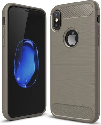 Produktbild von Schutzhülle Handyhülle für Apple iPhone X / XS Case Cover Carbon Optik Grau