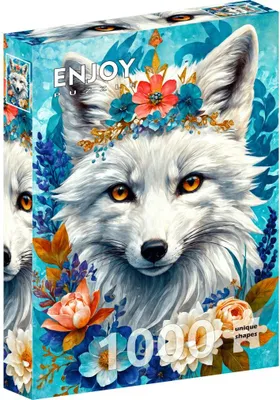 Immagine prodotto di Puzzle 1000 pezzi Enjoy – Volpe Nevosa in Fiore
