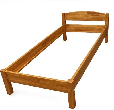 Produktbild von Einzelbett Eiche massiv geölt Holzbett Bett 90x200 #4521