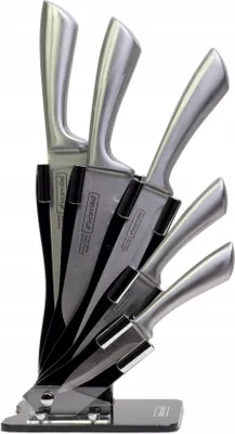 Produktbild von KAMILLE Messer ANDREA Küchenmesser Schälmesser Schneidemesser MESSER-SET 5st. + Ständer aus Acryl