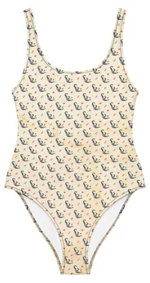 Produktbild von Mr. & Mrs. Panda Schwimmanzug Pinguin Lachen Größe XXXL - Naturpapier - Geschenk, Bademode, Damen-Badeanzug, Haha, Shape-Badeanzug, Badeanzug, Funny, Optimismus, Pinguine