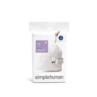 Obrázek produktu pro simplehuman CW0169, 45 l, Bílá, Plast, 20 kusů