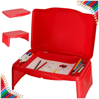 Immagine prodotto di Tavolino per auto per bambini con vano portaoggetti Rosso