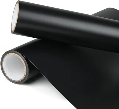 Productafbeelding van Vinyl Vinylfolie plotter - 30-5 cm x 335-5 cm mat zwart permanente plotterfolie vinyl rollen met PET - Achterkant - Vinyl voor silhouet - Kopje