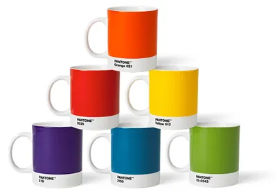 Produktbild von PANTONE Porzellan Becher Kaffeetassen Set 6 Tassen 375 ml 16654