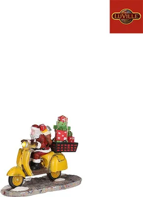 Productafbeelding van Santa is in a hurry b/o l10xw5xh8 cm kersthuisje Luville