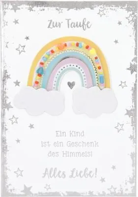 Produktbild von Elegance Klappkarte Grusskarte Geburtstagskarte - Zur Taufe Ein Kind ist ein Geschenk