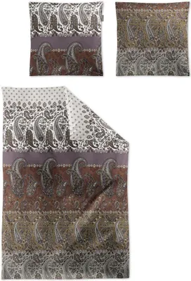 Produktbild von Irisette Mako-Satin Bettwäsche-Garnitur Wave 8507 Farbe beere 140x200+70x90cm