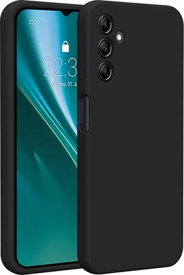 Image de Etteri Housse en silicone pour Samsung Galaxy A14 Cover noir