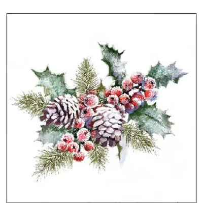 Image de Noël - Serviettes Lunch - Napkin Lunch - Format : 33 x 33 cm - -