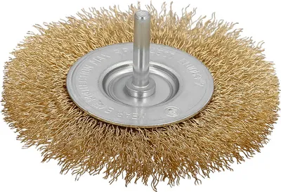 Immagine prodotto di Disco in acciaio ottonato a spazzola. Ø 75 mm. Nipplo 1/4"