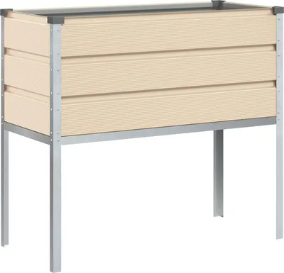 Produktbild von vidaXL Pflanzkübel Elfenbein 100 x 45 x 90 cm Verzinkter Stahl
