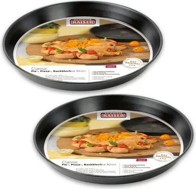 Produktbild von KAISER Pizzablech 2er Set Backblech CLASSIC 32cm Legierter Stahl