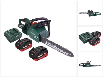 Zdjęcie produktu dla Metabo MS 36-18 LTX BL 40 Akumulatorowa pilarka łańcuchowa 36 V ( 2x 18 V ) 40 cm 22 m/s bezszczotkowa + 2x akumulator 8,0 Ah + ładowarka